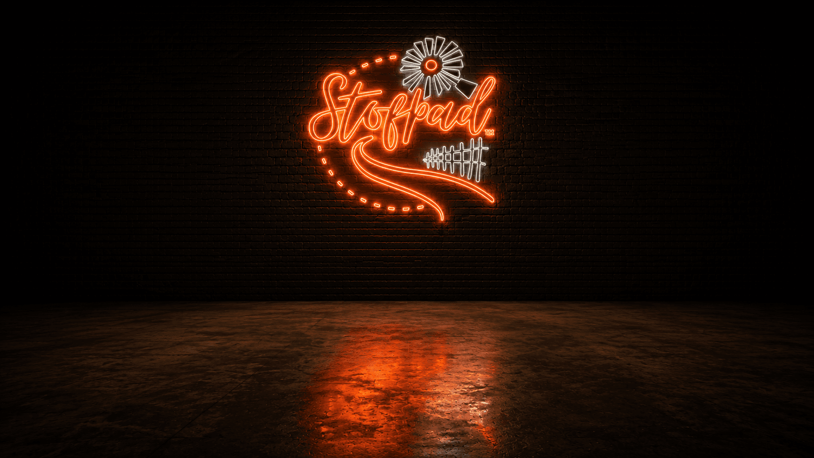 Stofpad Farm Deli neon sign